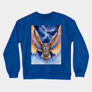 Watercolour Owl Art Crewneck Sweatshirt